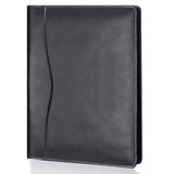 1 x RAW Customer Returns Conference folder A4 leather, Elegance writing case portfolio conference folder imitation leather for A4 folder organizer document folder large compartments briefcase for notepad tablet computer black - RRP €15.62