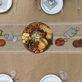 11 x Brand New Sheeping table runner 185 x 35cm, washable tablecloth with tassels, decorative table runner for dining table dresser sideboard, beige - RRP €224.4