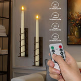 1 x RAW Customer Returns PChero LED candles with remote control, 10-piece electric LED candle set, small stick candles, flickering flame with timer function for Halloween New Year s Eve party, room decoration, Christmas, living room - RRP €36.25