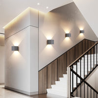 1 x RAW Customer Returns Wall light LED indoor, wall light indoor 2 pieces, wall lights indoor modern, wall lamp indoor acrylic 12W, natural white 4000K, for living room bedroom staircase hallway Brushed silver  - RRP €35.28