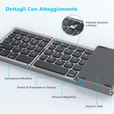 5 x RAW Customer Returns seenda Foldable Bluetooth Keyboard, Lightweight Wireless Keyboard with Touchpad, Dual Pairing, Rechargeable, Stable Connection PC Tablet iPad Smart TV, Windows System, iOS, Mac OS, Android - RRP €210.95