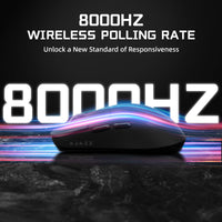 1 x RAW Customer Returns ATTACK SHARK Ajazz AJ159APEX PAW3950 Gaming Mouse, 42000 DPI, 8000Hz Wireless Polling Rate, RGB Magnetic Charging Dock with Color Display, 56g Superlight, 2.4G BT Wired Gaming Mouse, PC Mac, Black - RRP €80.5