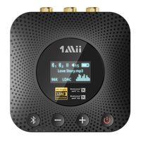 1 x RAW Customer Returns 1Mii B06HD Hi-Res Bluetooth 5.1 music receiver for stereo system with LDAC, HiFi Bluetooth adapter with audiophile DAC aptX HD volume control OLED display for AV receiver amplifier - RRP €90.74