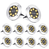 1 x RAW Customer Returns Qedertek 8 Pack Solar Floor Lights Outdoor Garden - 8 LED Solar Lights Outdoor Light RGB, Solar Garden Lights IP65 Waterproof Solar Lamps for Outdoor, Lawn, Walkway, Patio, Driveway - RRP €26.75