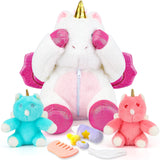 1 x Brand New cosone Unicorn Plush Toy, Unicorn Gifts for Girls, Plush Toys for 3-8 Year Old Girls, Stuffed Unicorn Doll with 2 Baby Unicorns in the Stomach - RRP €23.38