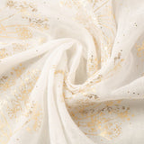 9 x Brand New KAVINGKALY Fashion Scarf for Women Gold Leaf Flower Print Scarf Ladies Long Shawl Wrap Lightweight Scarves All Seasons White  - RRP €205.2