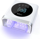 1 x RAW Customer Returns Nailgirls Rechargeable 150W UV LED Nail Lamp 4 Timers Auto Sensor LCD Display Removable Screen Magnetic LED Plate Gel Nail Lamp Finger Toe - RRP €52.99