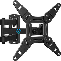 1 x RAW Customer Returns PERLESMITH TV wall mount, swiveling, tilting wall mount for 13-42 inch flat curved TVs or monitors up to 20kg, max.VESA 200x200mm - RRP €21.62