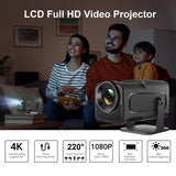 1 x RAW Customer Returns LQWELL Projector, Mini Projector, Native 1080P 4K Home Theater Projector, Automatic Keystone Correction, 220 Degree Angle, 135 Inch Display for Phone PC Lap PS5 Xbox Stick No Android OS  - RRP €109.99