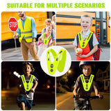 14 x Brand New Essoy children s safety vest with reflective armbands, V-shaped reflective vest, safety vest, night signal collar, children s warning vest for outdoor running, cycling, traffic - RRP €112.28