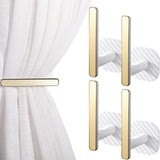 1 x RAW Customer Returns Tiebacks Gold Curtain Holders Self-Adhesive Curtain Holders L Shaped Curtain Hooks in Nordic Style Window Treatment Holder for Home Office Curtains Decoration White, 4 Pieces 183  - RRP €26.84