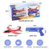 2 x Brand New AGAKY Airplane Toy, 2 Pieces Airplane Styrofoam with Catapult Gun, Glider Children Outdoor, Styrofoam Airplane Model, Throwing Glider Styrofoam Airplane Game for Boys and Girls Outdoor - RRP €46.36