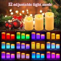 1 x RAW Customer Returns LED RGB Candles Flameless Candle Lights, USB Multicolor Tea Lights Warm White LED Candle Lights Wick Flickering Real Wax Electric LED Lamp with Remote Control Timer Function Home Decoration - RRP €31.73