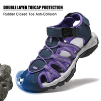 1 x RAW Customer Returns Women s Sports Sandals Trekking Sandals Closed Outdoor Hiking Sandals Summer Lightweight Shoes Women s Sandals for Sports Beach Water Sports Purple 39 - RRP €45.99