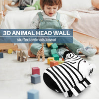 1 x Brand New Wisboey 3D Cute Animal Head Wall Hanging for Kids Room Animals Wall Sculpture - Zebra - RRP €19.2