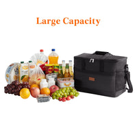 1 x RAW Customer Returns Lifewit 30L Cooler Bag Large Foldable Cooler Basket Cooler Box Thermal Bag Picnic Bag for Food Transport, Black - RRP €29.99