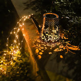 1 x RAW Customer Returns Solar watering can light with fairy lights, outdoor solar LED light for outdoor use, fairy lights for hanging, waterproof, decorative shower lights for garden table, patio, walkway butterfly  - RRP €23.6