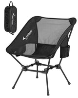 1 x RAW Customer Returns Sportneer Camping Chair Foldable Camping Chair Portable Camping Chairs 150 kg Folding Chair Ultralight Pack Size Small Folding Chair with Carry Bag for Picnic, Outdoor, Hiking, Black, 1 Pack - RRP €40.33