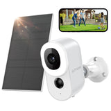 1 x RAW Customer Returns Ultivon 1080P battery surveillance camera outdoor solar, camera surveillance wireless WiFi outdoor indoor with PIR motion detector, colorful night vision, two-way audio, IP65 waterproof, SD storage, push alarms - RRP €39.98