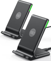 1 x RAW Customer Returns INIU Wireless Charger Stand 2 Pack , 15W Qi Certified Inductive Fast Charging Stand Wireless Charging Station, Mobile Phone Charger for iPhone 15 14 13 12 11 Pro Max SE Xr Samsung Galaxy S23 S22 - RRP €29.46