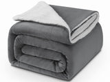 1 x RAW Customer Returns KANKAEU Blanket 130x160cm, Thick Warm Sherpa Blanket 550GSM, Soft and Fluffy Wool Blanket, Sofa Blanket, Sleeping Blanket, Office Blanket - RRP €18.7