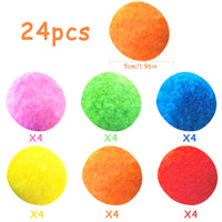 12 x Brand New Shinybox Water Balloons, 24 PCS Plush Balls, Colorful Water Bombs Balloons, Reusable, Water Bombs Water Balloons Colorful Balloons, Bunch or Balloons for Summer Parties - RRP €244.8