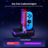 1 x RAW Customer Returns NexiGo Improved charging adapter for Nintendo Switch Switch OLED, charging station for Joy-Cons and Pro Controllers with USB Type-C charging cable and LED display, Cosmic Nebula - RRP €16.85