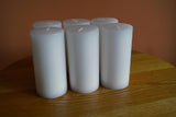 1 x Brand New Large Unscented Pillar Candles, 6 Pack, White, 3 x 6 , Perfect for Weddings, Churches, Birthday Parties and Everyday Use, 60-65 Hours Burn Time - RRP €36.25