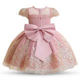 1 x RAW Customer Returns NNJXD Baby Girl Birthday Tutu Dress Wedding Pageant Party Dress 2035 Light Pink Size 80 6-12 Months - RRP €32.98