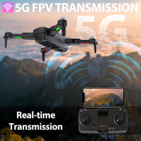 1 x RAW Customer Returns GPS Drone with Camera for Adults 4K HD Camera Drone with Brushless Motor Auto Return Home 5G WiFi Transmission Foldable FPV RC Quadcopter UAV Altitude Hold Follow Me 36 Min - RRP €110.76