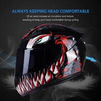 1 x RAW Customer Returns GoolRC Motorcycle Helmet Rading Mode Full Face Lightweight for Motorcycle Racing, Size M - RRP €58.48