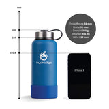 1 x RAW Customer Returns hydro2go stainless steel drinking bottle X-AlpsBottle - 1000ml 1l vacuum insulated thermos bottle 3 drinking caps Leak-proof insulated bottle double-walled outdoor sports bottle Thermos flask - RRP €32.95