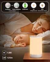 1 x RAW Customer Returns Hensam Dimmable Bedside Lamp, Table Lamp Wireless Outdoor, 3000K, Music Modes and RGB Color Changing Night Light Baby for Bedroom, Children s Room, Living Room, Gift, Table Bar Terrace, 2200mAh - RRP €19.99