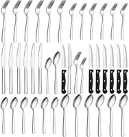 1 x RAW Customer Returns Cutlery set 36-piece for 6 people, Wildone premium stainless steel highly polished cutlery set, durable for the home kitchen, including fork-knife-spoon set - RRP €27.99