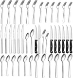 1 x RAW Customer Returns Cutlery set 36-piece for 6 people, Wildone premium stainless steel highly polished cutlery set, durable for the home kitchen, including fork-knife-spoon set - RRP €27.99