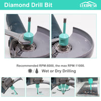 1 x RAW Customer Returns Diamond Core Bit Tile Drill 68MM Hole Saw - LEKOMESH For Porcelain Ceramic Tiles Marble Granite Stone Quartz Vacuum Brazed M14 Thread for Angle Grinder - RRP €34.84