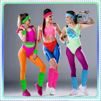 1 x RAW Customer Returns 90s 80s Accessories Women s Men s Bum Bag 80s Headband Neon Cuffs Sweatbands Neon Party Outfit 80s Outfit Women s Theme Party Aerobics Outfit 80s Clothing Typical Pink  - RRP €15.12