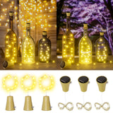 1 x RAW Customer Returns Ymenow Solar Bottle Lights, 6 Pack Solar Lights 2m 20LEDs Bottle Fairy Lights Cork, Fairy Lights for Bottles, Wine Bottles, LED Bottle Light with Cork for DIY Party Garden - Warm White - RRP €20.16