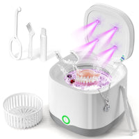 1 x RAW Customer Returns UV Ultrasonic Cleaner 45000Hz 30W Dental Pod for Dentures, Aligners, Mouthguards, Whitening Trays, Ultrasonic Cleaner 5 Minute Cleaning for Jewelry, Diamonds 200ml - RRP €44.94