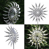 1 x RAW Customer Returns YasJess Unique and Magical Metal Windmill,3D Wind Powered Kinetic Sculpture Suitable for Outdoor Terraces For Patio Lawn Garden Decoration Ornament - RRP €25.97