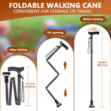 14 x Brand New HaroKing Walking Stick Foldable with Wooden Handle, Walking Sticks for Men Women, Comfortable Grip, Mobility Aid for Daily Use, Folding Cane for Seniors Adults - RRP €385.28