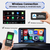 1 x RAW Customer Returns Wireless Apple CarPlay Android Auto Portable Car Radio Bluetooth, 7 inch IPS Touchscreen Digital Media Receiver with AirPlay Android Cast BT AUX FM Transmitter Rear View Camera - RRP €82.94