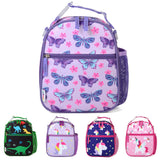 1 x RAW Customer Returns RAVUO Lunch Bag Kids, Cute Insulated Lunch Box Girls Lunch Bag Mini Cooler Bag Outdoor Bag with Handle and Pocket for School Picnic Butterfly - RRP €21.99