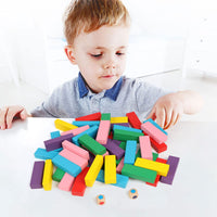 2 x Brand New KABENFIS Wooden Building Blocks Colorful Tower Game with Storage Bag for Kids, Boys and Girls - RRP €31.96