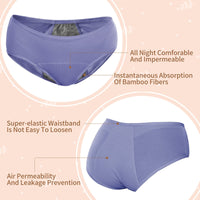 5 x Brand New Women s Menstrual Briefs - Absorbent Panties - Women s Menstrual Underpants - Leak Proof - Blue XL 021 - RRP €120.0