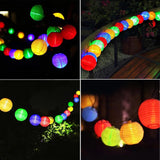 1 x RAW Customer Returns MOLVCE lanterns fairy lights outside solar 8M 30LEDs fairy lights lanterns inside 8 modes timer outdoor solar powered fairy lights weatherproof for garden terrace balcony yard wedding party decoration, colorful - RRP €20.99