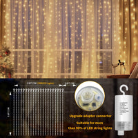 1 x RAW Customer Returns 300 LEDs light curtain indoor fairy lights curtain, GCMacau 3x3m light curtain outdoor battery, hanging curtain battery operated with remote control, fairy lights for Valentine s Day, bedroom, wedding - RRP €25.2