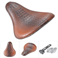 1 x RAW Customer Returns KATUR Motorcycle Brown Crocodile Leather Seat Mounting Cover Cowl Pad For Most Solo Passenger Harley Sportster Bobber Chopper Custom - RRP €59.99