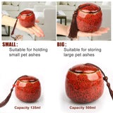 1 x RAW Customer Returns Exnemel Small Urns for Human Ashes, Mini Urn for Adult Ashes Urns for Pets Dogs Cat Ashes, Keepsake Burial Urn Ash Holder 500ml Red  - RRP €19.99