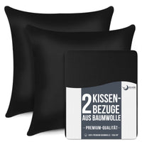 4 x Brand New Dreamzie Pillowcases Set of 2 - For Pillows 80 x 80 cm - Anthracite Cotton 100 Jersey Cotton - Bedding Double Bed Pillowcase - Pillow Protector - Resistant and Hypoallergenic - RRP €72.0